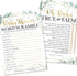 Hadley Designs Hilarious Baby Shower Games Set – 25 Double-Sided Cards for 25 Guests, 2 Games, Word Scramble Baby Shower Game, True or False, Gend...