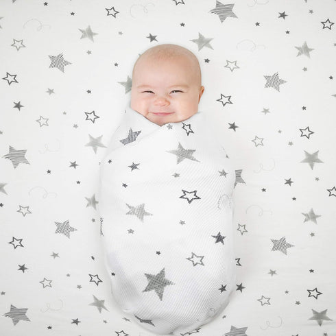 TL Care 100% Natural Cotton Fitted Mini Crib Sheet 38" x 24" - Soft & Breathable Small Nesting Portable Crib Sheet, Fits Pack N Play Mattresses, S...