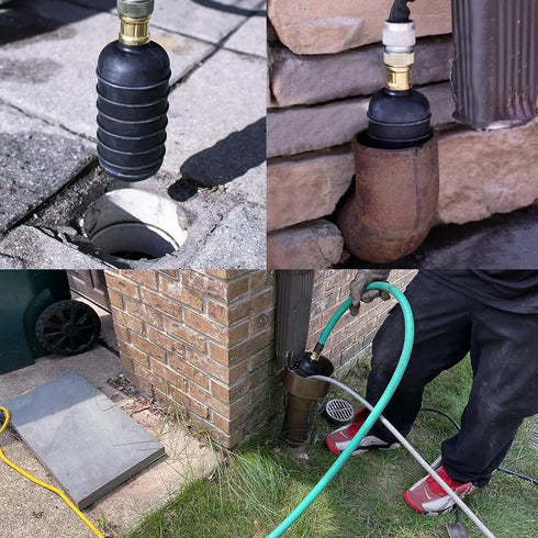 Drain Cleaning Bladder Unclogs Main Drain&Sewer Line,Water-Powered Drain Clog Cleaner Fits 4 to 6 Inch Drain Pipes includes Bathroom,Swimming Pool...