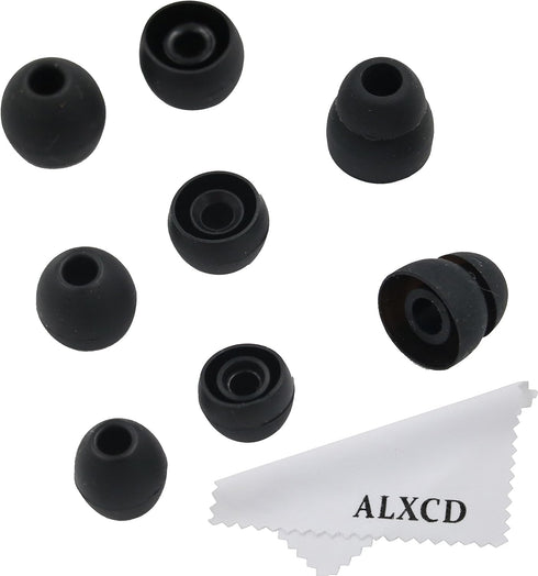 ALXCD Eartip for LG HBS Series Wireless Earphone, SML & Double Flange Silicone Replacement Earbud Gel Tip, Fit for LG HBS-750 770 800 810 900 910 ...