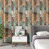 17.7''x100'' Wood Wallpaper Rustic Distressed Wood Peel and Stick Wallpaper Self Adhesive Removable Decorative Wood Plank Film for Wall Covering C...
