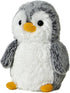 Aurora® Playful PomPom Penguin™ Mini Stuffed Animal - Vibrant Companions - Endless Fun - Gray 6 Inches...