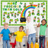 64 Pcs St. Patrick's Day Bulletin Board Decoration St. Patrick's Day Bulletin Board Cutout Lucky Shamrock Bulletin Board Border for Irish Clover C...