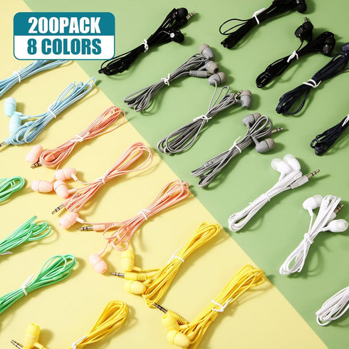 Macarrie 20 Pack Kids Earbuds Bulk 3.5 mm in-Ear Earphones Wired Earphones Without Mic Headphones for School Classroom Students Kids Adults Gifts ...