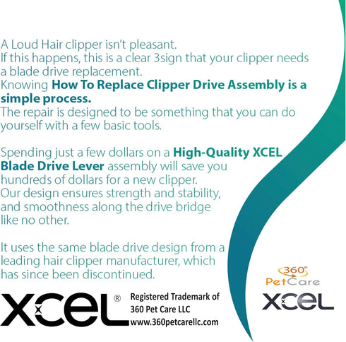 XCEL Drive Assembly Lever Replacement Blade for Pet Clippers (Pack of 4)...