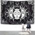 Ftuency Sun and Moon Tapestry, Black and White Tapestries Mystic Burning Sun with Star Wall Hanging decor for Bedroom (59" W x 51" L)...