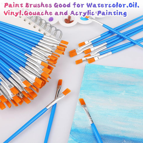 Paint Brushes Set for Acrylic Painting, 30 Pcs Art Paint Brushes Flat Acrylic Paint Brush, Nylon Paint Brushes for Kids Adults Oil Watercolor Rock...