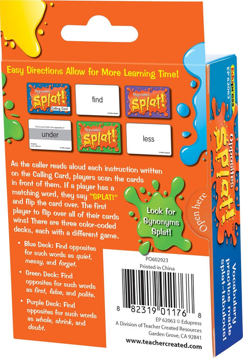 Teacher Created Resources Opposites Splat Game...