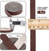 GORGECRAFT 1/2" Wide Dark Brown Faux Grain Buffalo Leather Strip Cord 79" Long Single Sided Leather Roll 1.2mm Thick Matte Synthetic Leather Cord ...