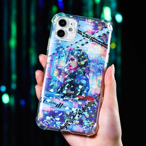 AurriiLeaf Cyberpunk Girl Holographic Stickers Set, 72PCS PET&Washi Ephemera for Scrapbooking, Junk Journaling, Crafting, DIY Projects, Diaries, a...