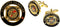 Knights Templar Round Black Cufflink Lapel Pin Masonic Combo Pack...