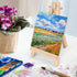 5 Inch Mini Canvas 2.8 Inch Mini Easel, 6 Pcs Small Painting Canvas with 6 Pcs Mini Easel, for Painting, Crafts, Photos etc...