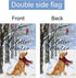 Louise Maelys Hello Winter Golden Dog Garden Flag 12x18 Double Sided, Burlap Farmhouse Small Cardinal Retriever Garden Yard Flags for Winter Seaso...
