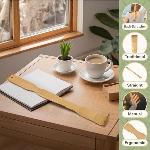 BambooMN 2 Pieces 17 Inch Bamboo Backscratchers Plus Free Travel Size Back Scratcher...