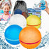 4Pcs Reusable Water Balloons Refillable Water Balloons Quick Fill Self-Sealing Soft Silicone Water Bombs Splash Balls for Fun Outdoor Water Fight ...