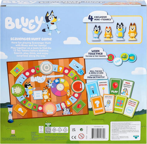 Bluey Scavenger Hunt Game. A Fun Board Game Full of Fun Activities to Perform, Things to Find and Questions to Answer...