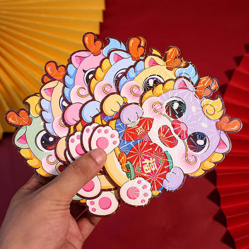 Red Envelopes Chinese, Red Money Envelopes for Cash,?? Cute Cartoon Dragon Shaped Red Pocket Hongbao,Heavy Duty Lucky Money Envelopes #316 (6 Patt...
