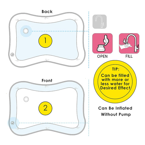 Splashin'kids Inflatable Tummy time Premium Water mat Infants and Toddlers is The Perfect Fun time Play Activity Center Your Baby's Stimulation Gr...