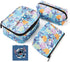 MRSP 3 sets makeup bag+Double Sided Cosmetic Mirror travel small cosmetic case portable with multifunctional waterproof Organizer bag for women St...