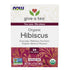 NOW Foods, Organically Hip Hibiscus™ Tea, Caffeine-Free, Non-GMO, No Added Colors, Preservatives or Sugars, Premium Unbleached Tea Bags with our N...