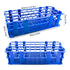3 Packs Plastic Test Tube Rack, 40 Holes Lab Test Tube Rack Holder for 20mm Test Tubes, Blue, Detachable (40holes)...