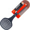 Meat Red Slotted Skimmer Spoon - Non Stick Silicone - Strainer For Soups, Stews, Gravy and Hot and Cold Foods - Comfortable Handle - Color Coded H...