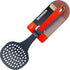 Meat Red Slotted Skimmer Spoon - Non Stick Silicone - Strainer For Soups, Stews, Gravy and Hot and Cold Foods - Comfortable Handle - Color Coded H...