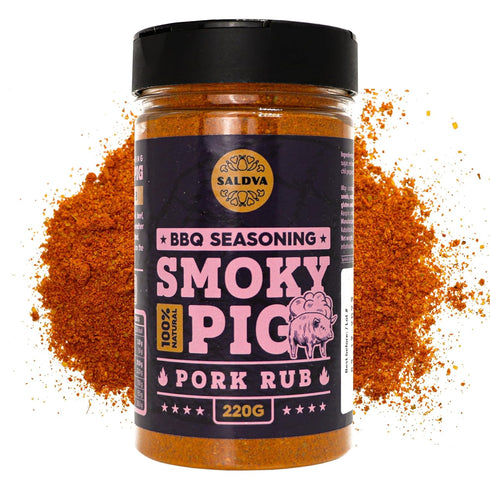 Smoky Pig BBQ Pork Rub - 100% Natural BBQ Seasoning - Perfect Blend Of Spices For Smoky BBQ And Grill Pork Dishes - Large Jar (220g)...