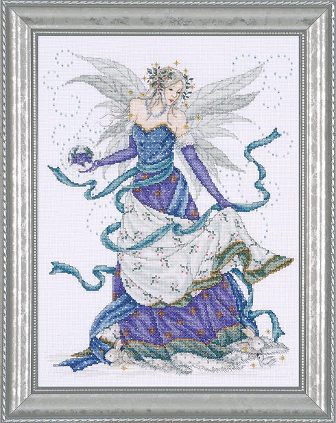 Design Works Crafts Ice Fairy Counted Cross Stitch Kit, Blue, Purple, White...