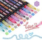 Double Outline Glitter Marker: Teen Girl Gifts Trendy Stuff, 12 Colors Metallic Super Sparkle Shimmer Pens for Scrapbook School Art Supplies, Draw...