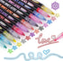 Double Outline Glitter Marker: Teen Girl Gifts Trendy Stuff, 12 Colors Metallic Super Sparkle Shimmer Pens for Scrapbook School Art Supplies, Draw...