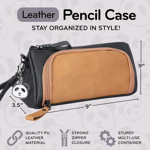 9" x 4" x 3.5" Cute Pencil Case - Aesthetic Pencil Bag with Zipper for Adults Teens Kids - Extra Roomy Cool Japanese Inspired Large Capacity Pen P...