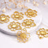 Pandahall 20Pcs Flower Alloy Open Back Bezel Pendants 30x28x2.5mm Sakura Hollow Frame Pendant Charms For DIY UV Resin Pressed Flower Jewelry Makin...