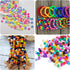 Yochus Green Pony Beads, 250Pcs 6x9mm 4 Colors Kandi Hair Beads wih 10Pcs Smiling face Beads, Friendship Bracelets Jewelry Making Kit for Teen Gir...