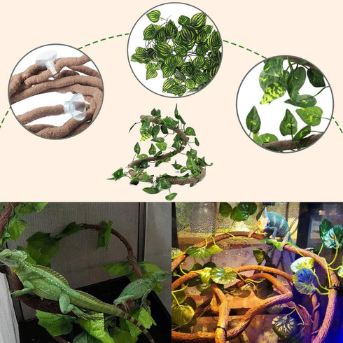 PINVNBY Resin Classical Castle Reptile Habitat Decorations Lizard Hideouts Cave Terrarium Realistic Details Ornament Aquarium Accessories for Cham...
