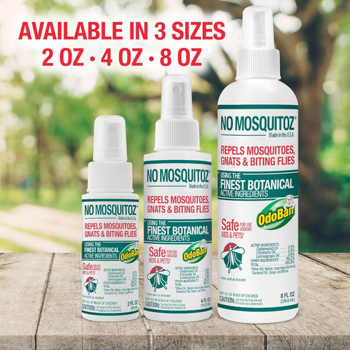 No Mosquitoz Botanical Bug Repellent, Effective for Gnat, Mosquito, and Biting Flies, Hand-Crafted and DEET-Free, Non-Greasy Formula, 2 Ounce Spra...