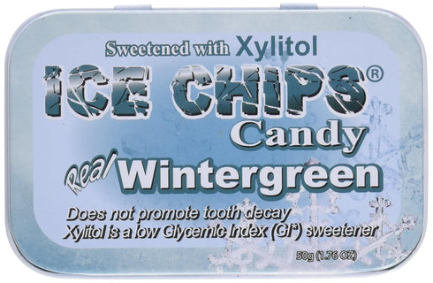 ICE CHIPS Candy Hand Crafted Tin, Wintergreen, 1.76 Ounce...