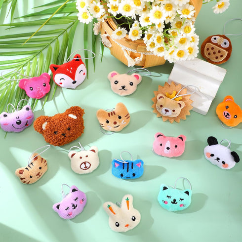 Sumind 42 Pcs Mini Plush Animals Toys Set, Cute Small Stuffed Animal Plush Keychain Decorations for Easter Themed Party Favors, Carnival Prizes, C...