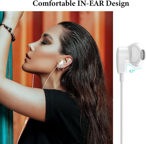 USB C Headphones for iPad Pro iPhone 15 Pro,USB Type C Earphones HiFi Stereo USB C Wired Earbuds with Microphone Volume Control for Samsung S23 Ul...