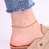 Fiusem Gold Anklet for Women, 2.5mm 18K Gold Plated Stainless Steel Braided Rope Anklet, Women's Anklets 11"...