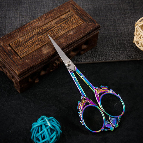 Small Embroidery Scissors with Cover -Cute and Comfortable handles with Sturdy and Sharp Tips for Precise Cutting, Sewing and Craft Supplies Kit...