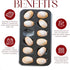 Bellemain Madeleine Pan | 12-Well Madeleine Mold Makes 12 Madeleine Cookies | Nonstick Tea Cake Pan for Madeleines, Cakelet Pan | Warp-Resistant C...