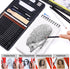 Drawing Sketching Pencils Set, 34 Pieces Pro Art Pencil Kit - Graphite Pencils (14B-4H), Charcoal Pencils, Charcoal Sticks, Artist Pencils for Beg...