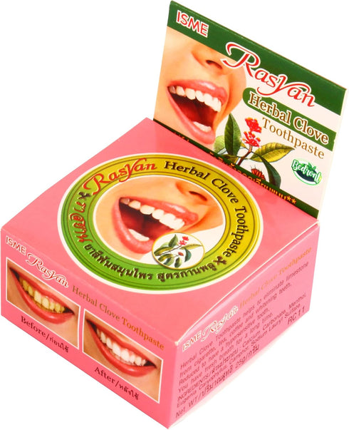 1 Pc. of Ras Yan Herbal Clove Concentrated Toothpaste in Round Box 25 Gram. Original from Thailand....