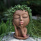 Face Flower Pots Head Planter, Cute Resin Face Planters for Indoor Outdoor Plants, Macetas Para Plantas Funny Head Plant Pot Face Vase with Draina...
