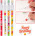 Kolewo4ever Happy Birthday Pencils Translucent Pencil Multicolor Non- Sharpening Stackable Pencils Pop Up Plastic Pencils Cake,Balloon Printed Bir...