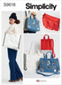 Simplicity Tote Bag Sewing Pattern Kit, Code S9618, One Size, Multicolor...
