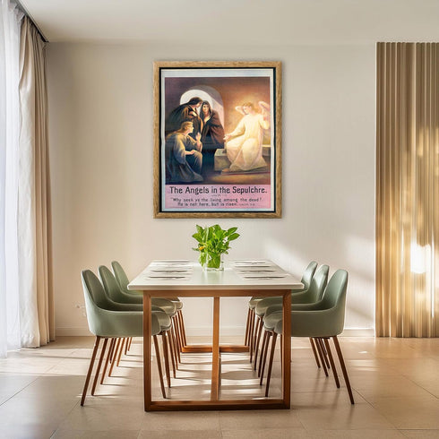 Posterizer 1 pcs-The angels in the sepulchre poster-Religious Posters-Gifts for Christians -Decor for Church, Sunday School Classroom- unframed wa...