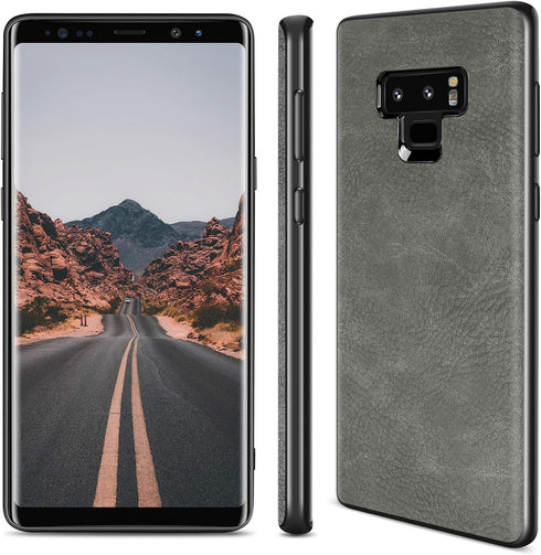 SALAWAT Compatible with Galaxy Note 9 Case Slim PU Leather Vintage Shockproof Phone Cover Lightweight Premium Soft TPU Bumper Hard PC Hybrid Prote...