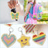 JHGCVX 12 Pcs Wooden Cross Stitch Keychain Kit?Make Your Own Cross Stitching Keyrings?Butterfly Flower Love Star Wood Cross Stitching Keyrings for...